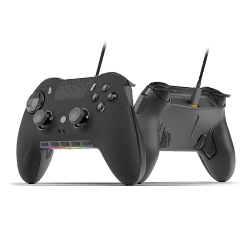 SCUF ENVISION Wired V2 (2025) PC Only Gaming Controller – Anti-Drift Thumbsticks – Five Remappable G-Keys – Remappable Back Paddles – Black