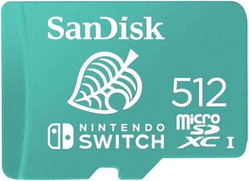SanDisk 512GB microSDXC-Card, Licensed for Nintendo Switch - SDSQXAO-512G-GNCZN, Green