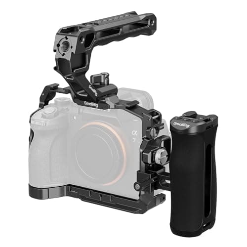 SmallRig A7 V / A7R V / A7 IV Cage Advanced Kit for Sony Alpha 7 V/Alpha 7R V/Alpha 7 IV, with Quick Release Plate for Arca, Includes Top Handle/Side Handle/Cable Clamp for HDMI - 6026