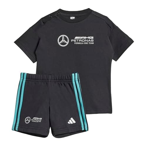 adidas Unisex Baby Mercedes-AMG Petronas Formula One Team T-Shirt Set, Black/White