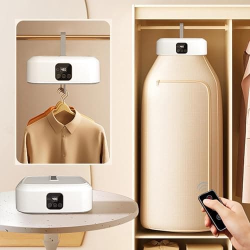 TEMU-SC 600W Portable dryers for laundry, Portable Clothes Dryer, Mini dryer for clothes with remote control, Electric Clothes Dryer Machine for Apartment, RV, Travel(US plug)