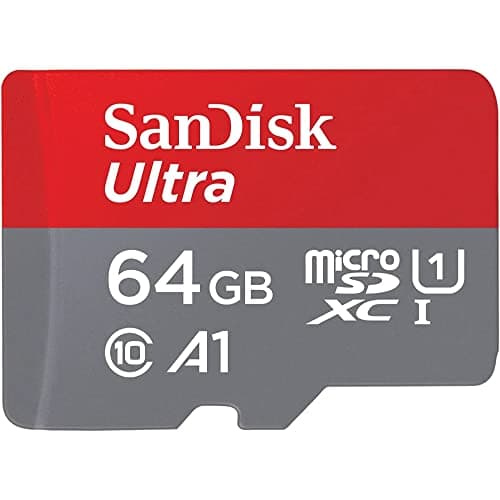 SanDisk Ultra 64 GB microSDXC Speicherkarte + SD-Adapter mit A1 App-Leistung bis zu 140 MB/s, Klasse 10, U1
