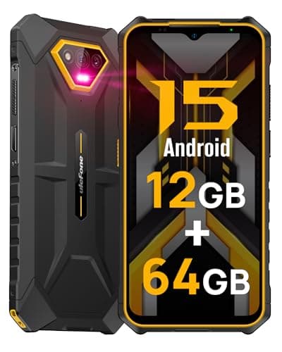 Rugged Smartphones Canada Android 15, Ulefone Armor X13 Unlocked Cell Phone, 50MP+24MP+8MP Cameras, 12+64GB Storage, 6.52” Screen, 6320mAh, NFC,GPS,Dual 4G Volte Rugged Phones(Orange)