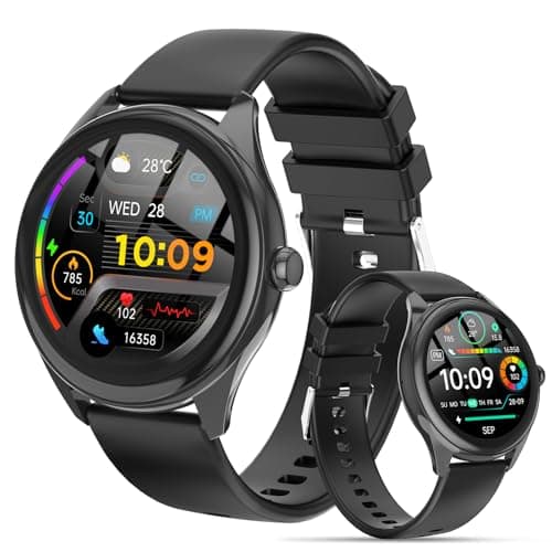 Smart Watches for Women Men, 1.39" HD IPS Touchscreen Smartwatch with 120 Sports Modes, Heart Rate/Sleep Monitor, IP67 Waterproof, Bluetooth Call & Music Control for iPhone/Android (Black)