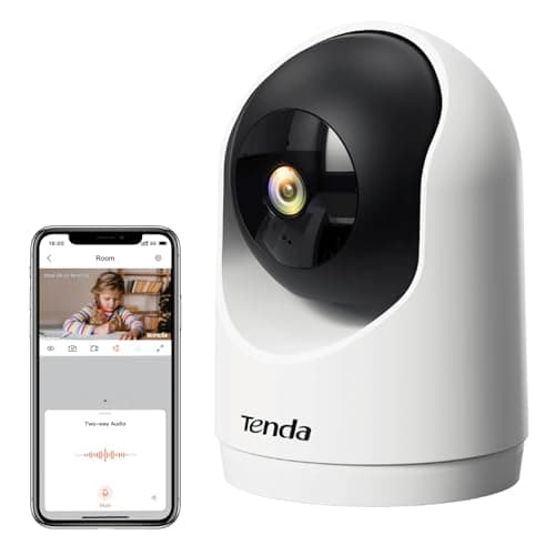 Tenda 2K Indoor Security Camera for Baby Monitor, WiFi 6 Pet/Dog Camera for Home Security, 360° Pan/Tilt, 2-Way Audio, Motion Detection, Night Vision, Cloud & SD Card Storage(CP3-V3.0)