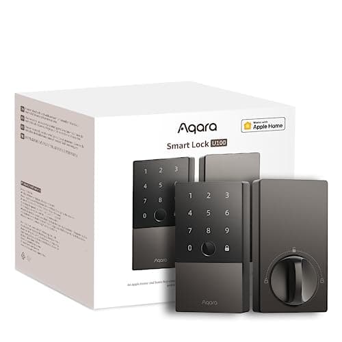 Aqara Smart Lock U100, Apple Home Key, Fingerprint Deadbolt, Gray
