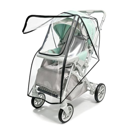 TUPI Stroller Rain Cover, All Seasons Protection for Walking, Camping, Universal Baby Travel Gear, Transparent Stroller Poncho, Baby Stroller Weather Shield for Outdoor Protection from Rain, Snow, Wind & Dust