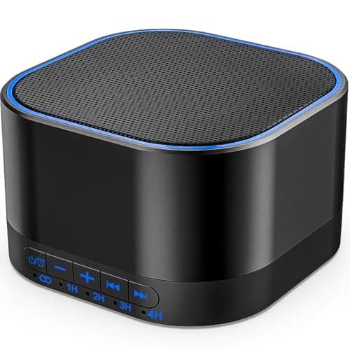 Magicteam Sound Machines White Noise Machine with 20 Non Looping Natural Soothing Sounds and Memory Function 32 Levels of Volume Powered by AC or USB and Sleep Sound Timer Therapy for Baby Kids Adults