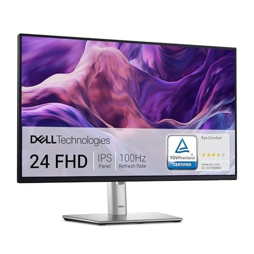Dell 24 Monitor - P2425H - 23.8 Inch Full HD (1920 × 1080), 100Hz Refresh Rate, Comfortview Plus, 99% sRGB, IPS Panel, 1500:1, Tilt/Swivel/Pivot/Height, 3-Year Advanced Exchange Service - Black