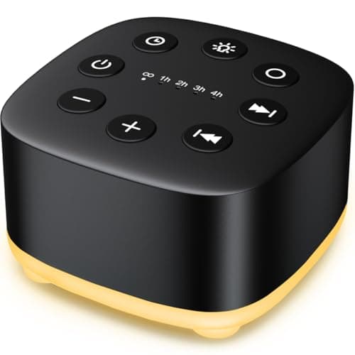 Meditation White Noise Sound Machine 30 Soothing Sounds with 32 Volume Control 5 Timers Portable Sleep Machine for Travel Powered by AC or USB Sleep Therapy for Baby Kids Adults (Black)
