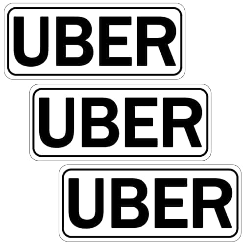 3PCS Delivery Vehicle Car Magnet, Flex Driver Car Signs, Delivery Driver Magnetic Signs Car Door and Bumper Sign, High Reflective Waterproof Weather-Resistant