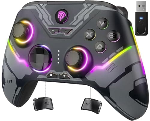 EasySMX X15 Wireless Game Controller for PC/Steam/Android/Switch,Black