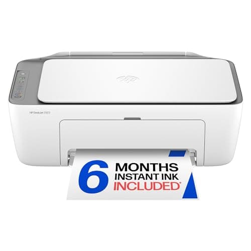 HP Deskjet 2923 Wireless All-in-One Color Inkjet Printer, Scanner, Copier, Best-for-Home, 6 Month Instant Ink Trial Included- AI Enabled (B18JWA)