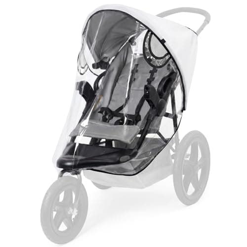 Jogging Stroller Rain Cover, Universal Rain Cover for most Jogging Strollers, Waterproof Baby Travel Weather Shield, Thick EVA & PVC Protect from Dust and Snow, Clear