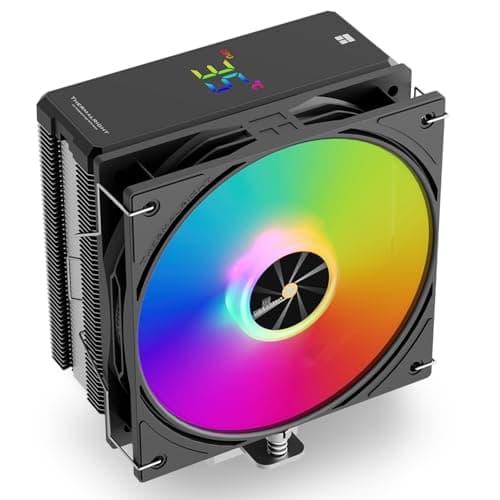 Thermalright Assassin X 120R Digital ARGB Black CPU Cooler, 120mm PWM Quiet CPU Fan, AGHP 4th Technology,Support Intel lga1700/1851/1150/1151/1200,AMD:AM4/AM5, Computer Cooler,Digital Screen Top Cover