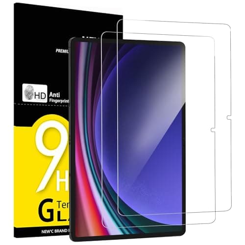 NEW'C 2 Pack Designed for Samsung Galaxy Tab S10 Lite / S10 FE, Tab S9 / S9 FE 11 Inch Screen Protector Tempered Glass, Bubble Free, Ultra Resistant