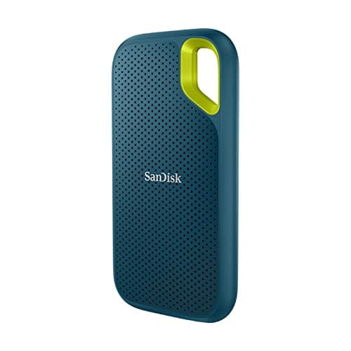 SANDISK 1TB Extreme Portable SSD (Old Model) - Up to 1050MB/s, USB-C, USB 3.2 Gen 2, IP65 Water and dust Resistance, Updated Firmware, Monterey - External Solid State Drive - SDSSDE61-1T00-G25M