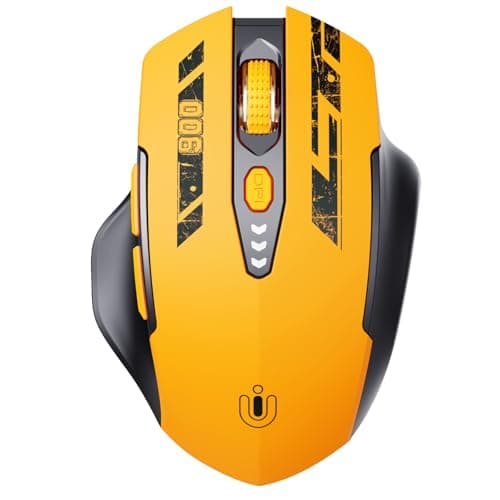 Uineer Bluetooth Mouse, Tri-Mode Wireless,3-Device Switch,Yellow