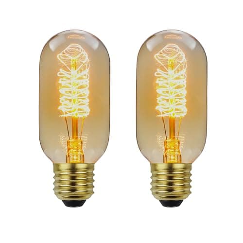 ZTTCDI T45/T14 25W 2200K E26 Vintage Edison Decorative Light Bulb(2 Pack)
