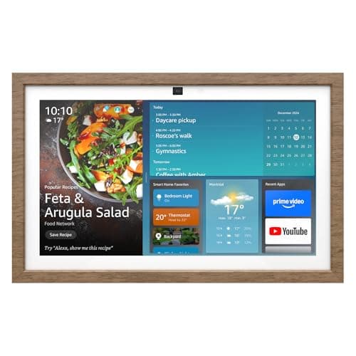Amazon Echo Show 15 Bundle: Includes Echo Show 15 & Made for Amazon Frame, Designed for Alexa+, Light Brown