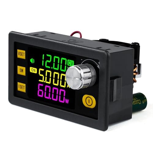 Nikou 120W Boost Buck Converter 6-36V to 0-36V, Colour LCD Display, 6A Adjustable DC-DC Power Supply with MPPT Solar Charging for RV, Lab & Camping