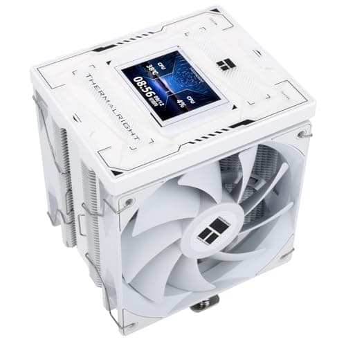 Thermalright Burst Assassin 120 Vision White CPU Air Cooler,Desktop Heatsink Cooler,Computer CPU Cooling Display Screen of 2.4in,320x240 Resolving Power,for LGA1851/1700/115X,AM4/AM5,PC CPU Radiator