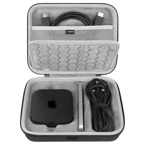 Geekria Hard Shell Travel Carrying Case, Compatible with Apple TV 4K 2024 3rd Generation / 2022 3rd Generation / 2021 2nd Generation/Siri Remote (Dark Grey)