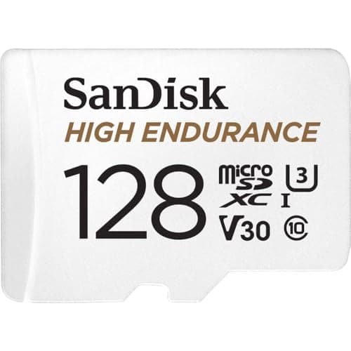 SanDisk 128GB High Endurance Video microSDXC Card with Adapter for Dash cam- C10, U3,V30,4K UHD,Micro SD Card-SDSQQNR-128G-GN6IA