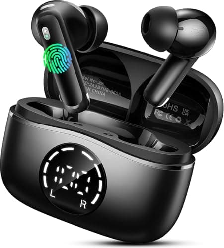 Wireless Earbuds, Ear Buds Bluetooth 5.4 Headphones 2026 with ENC Noise Cancelling, Bluetooth Earphones 48H Playtime Wireless Earphones HiFi Stereo, in Ear Headphones USB-C Fast Charge/IP7 Waterproof
