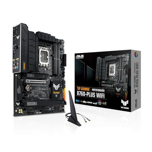 ASUS TUF Gaming B760-PLUS WiFi LGA 1700 ATX Motherboard, Intel 12th/13th Gen, PCIe 5.0, 3xPCIe 4.0 M.2, DDR5, 2.5Gb LAN, USB 3.2 Gen 2x2 Type-C, Front USB 3.2 Type-C, Thunderbolt 4, AEMP II