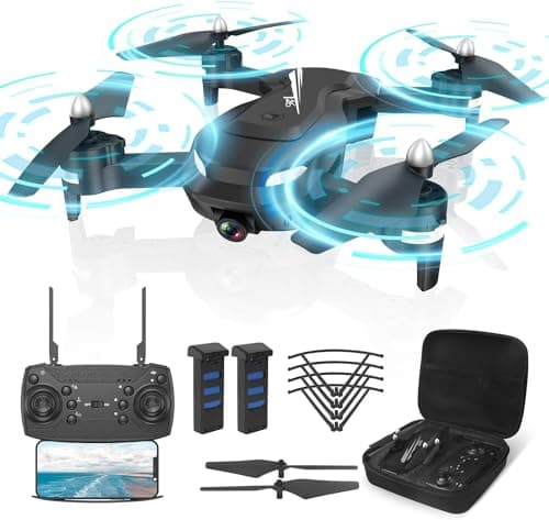 FERIETELF T26 Drone with Camera for Adults - RC Drones for Kids with 1080P HD Live Video, FPV Drone with 24mins Flight/Altitude Hold/Headless Mode/Gravity Sensor for Beginners