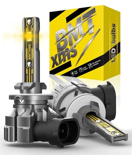 BMT xms 880 881 Fog Light Bulb - 10000LM 3000K Amber Yellow Fog Light Replacement Bulbs, Pack of 2