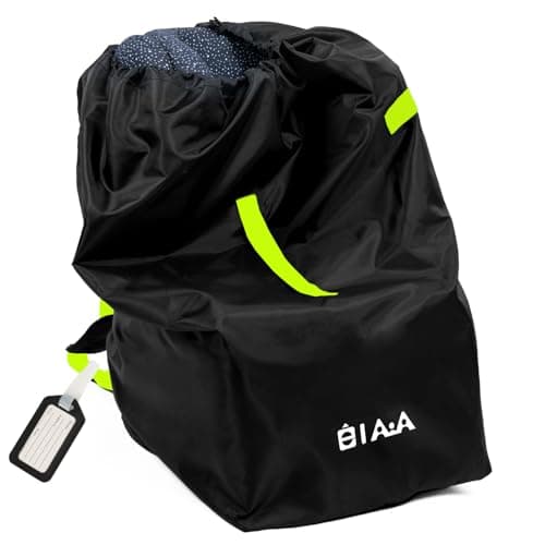 Elaia Car Seat Travel Bag for Airplane, Waterproof Wearable with Straps, Large Capacity Padded Car Seat Check Bag, Perfect for Air Travel, Family Vacations, and Parents with Infants
