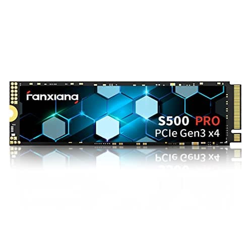 fanxiang S500 Pro 256GB NVMe SSD M.2 2280 PCIe Gen3x4 2800MB/s TLC 3D NAND 200TBW Internal Solid State Hard Drive, Black