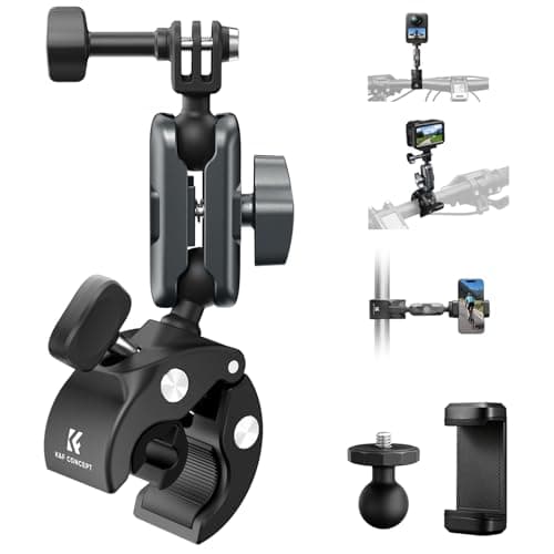 K&F CONCEPT Bike Motorcycle Handlebar Mount with 360° Dual Ball Head