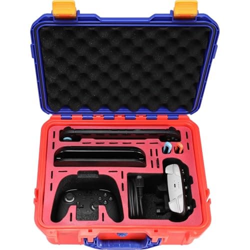 FPVtosky Hard Case for Nintendo Switch 2, Waterproof Hard Carrying Case for Switch 2 Console, 2 Pro Controllers, 22 Game Cards and Other Accessories (Colour)