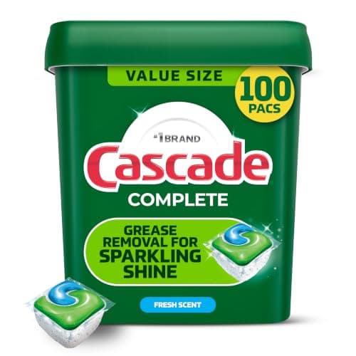 Cascade Complete Dishwasher Detergent Pods, Dish Detergent Soap, Fresh Scent, 100 Count