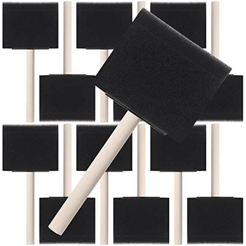 Bates- Foam Paint Brushes, 3 Inch, 12 Pack, Sponge Brushes, Sponge Paint Brush, Foam Brushes for Painting