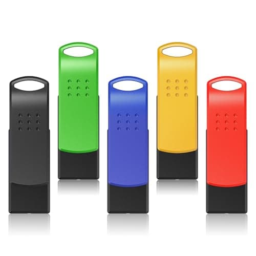 USB Flash Drive 64 GB USB 3.0 Stick 5-Pack,KOOTION USB Stick Multi-Coloured Thumb Drive 64 GB for Data Storage Jump Drive,Memory Stick Storage Portable Colourful