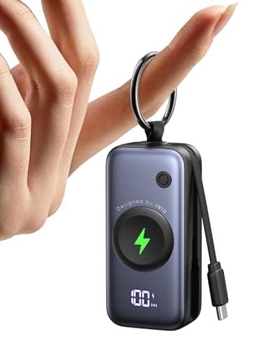 INIU Mini Portable Charger for Apple Watch, Power Bank with Built-in USB C Cable, 5000mAh 20W PD Fast Charging smart Watch Charging Dock for Apple Watch Ultra 11 10 9 8 SE, iPhone Air 17 16 15 Air