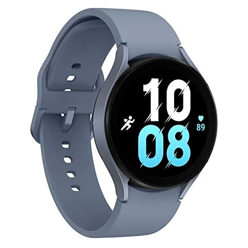 Samsung Galaxy Watch 5 44mm Bluetooth Smartwatch w/Body, Health, Fitness and Sleep Tracker, Sapphire Crystal Glass, Enhanced GPS Tracking, Sapphire (Renewed)