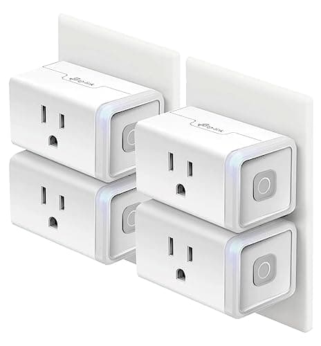 Kasa Smart Plug Mini by TP-Link (HS103P4), WiFi Smart Home Outlet, 4-Pack, Works with Alexa and Google Home