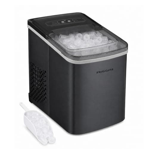 Frigidaire 26 Lbs per Day Portable Compact Maker, Ice Making Machine, Black Stainless, Medium