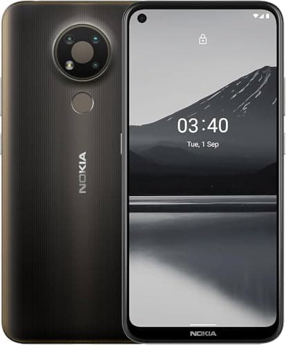 Nokia 3.4 Smartphone, 64GB Storage, Charcoal, 6.39-Inch HD+ Display, Triple Rear Camera, Fingerprint Sensor, Android Mobile Phone, Renewed