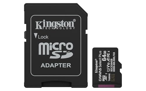 Kingston 64GB Canvas Select Plus microSD Card | Up to 100MB/s | Class 10, UHS-I, U1, V10, A1 | SDCS3/64GB