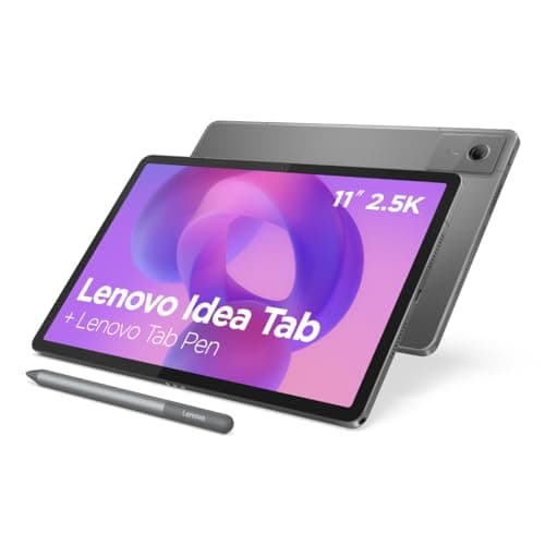 Lenovo Idea Tab 11 inch 2.5 K Tablet (MediaTek Dimensity 6300, 8GB RAM, 128GB UFS, 90Hz, 4 speakers, Wi-Fi 5, Bluetooth 5.2, Android 15) Moon Grey - incl. card