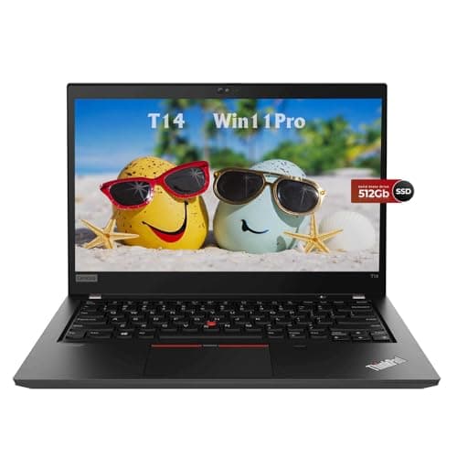 Lenovo ThinkPad T14 Gen1 14-Inch FHD Laptop Intel Core i5-10210U 16GB RAM 512GB SSD Win 11 Pro (Renewed)