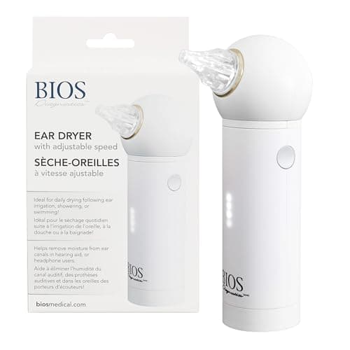 Electric Ear Dryer with 2 Speed Settings, 3-Minute Drying Time, Easy-to-Clean Detachable Nozzle