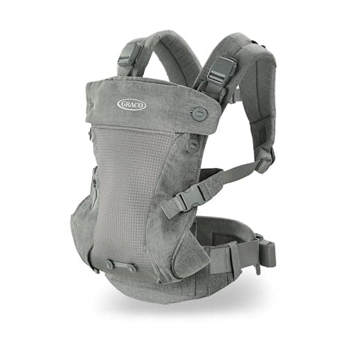 Graco Cradle Me 4 in 1 Baby Carrier - Mineral Grey, Includes Newborn Mode with No Insert Needed, Supports 3.6-15.8 kg (8-35 lb)