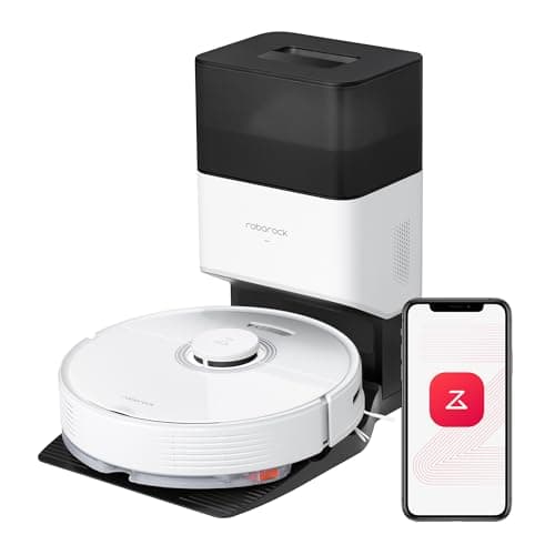 roborock Q7 Max+ Robot Vacuum and Mop with Auto-Empty Dock, Hands-Free Cleaning for up to 7 Weeks, 4200Pa Suction, No-Mop&No-Go Zones, 180mins Runtime, Works with Alexa (Renewed)